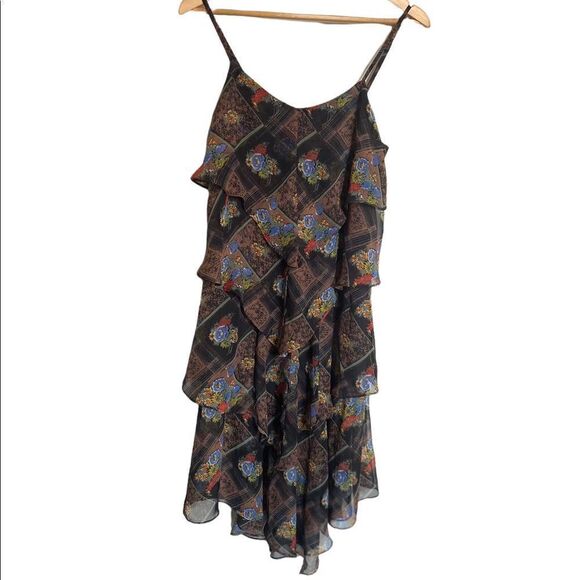 Free People Daisy Chain Plaid Tiered Dress Size 8 - Picture 8 of 8